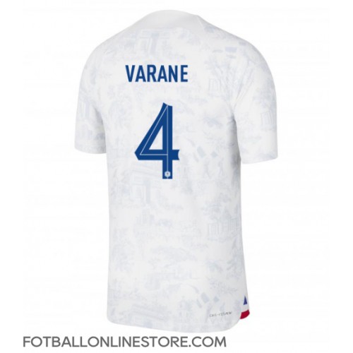 Billige Frankrike Raphael Varane #4 Bortetrøye VM 2022 Kortermet